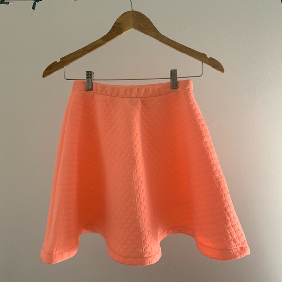 A pink-salmon high waisted skirt only worn once - Picture 1 of 3